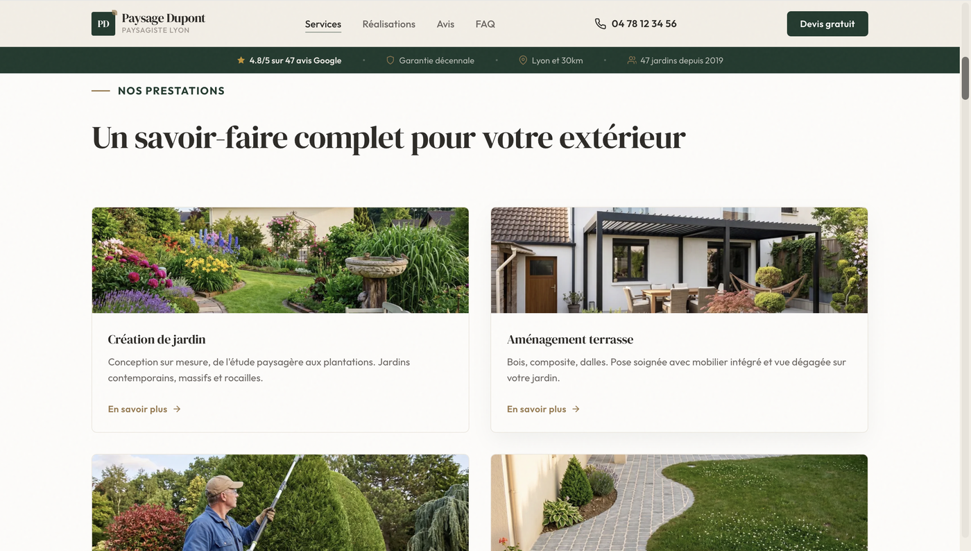 Services — Paysage Dupont
